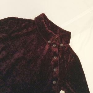 Vintage Purple Furry Turtleneck Top